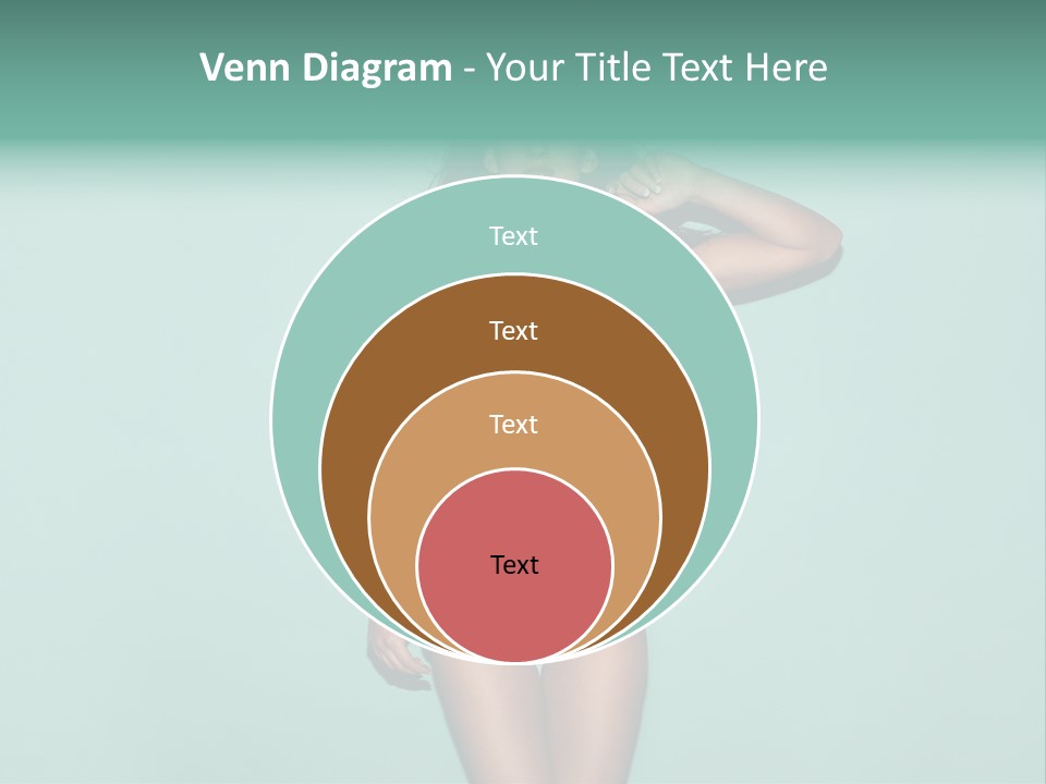 Hot Fitness Long Brown Hair PowerPoint Template