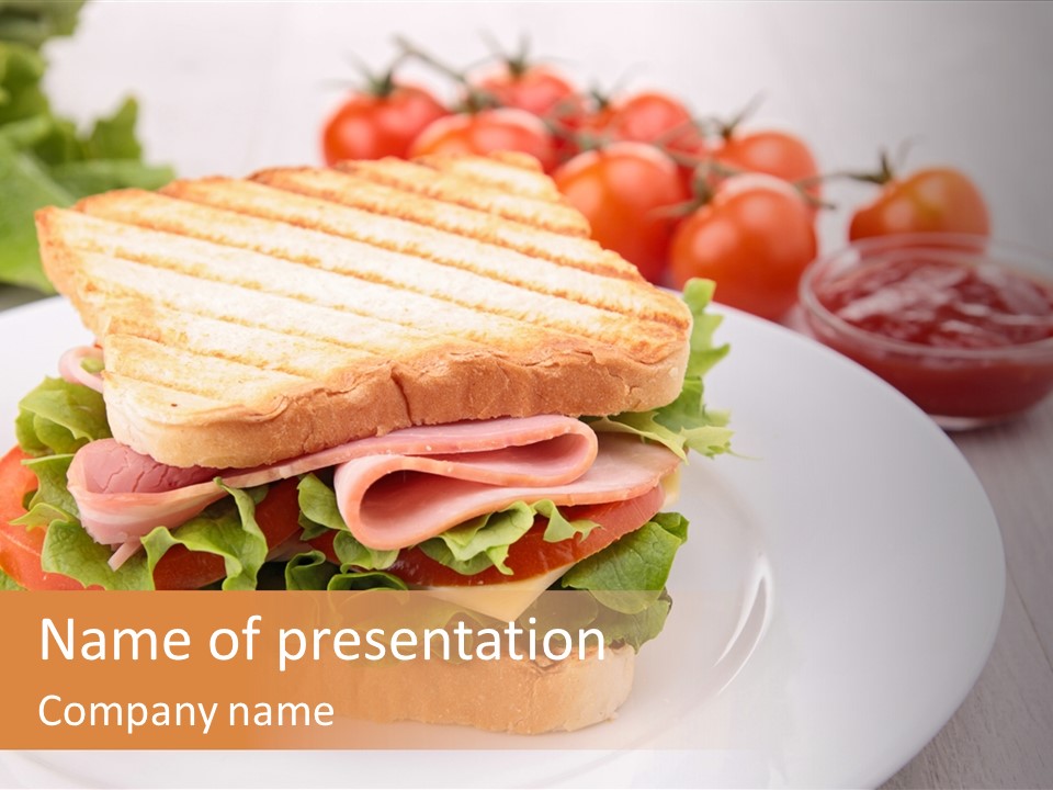 Sandwich Toast Vegetable Grilled PowerPoint Template