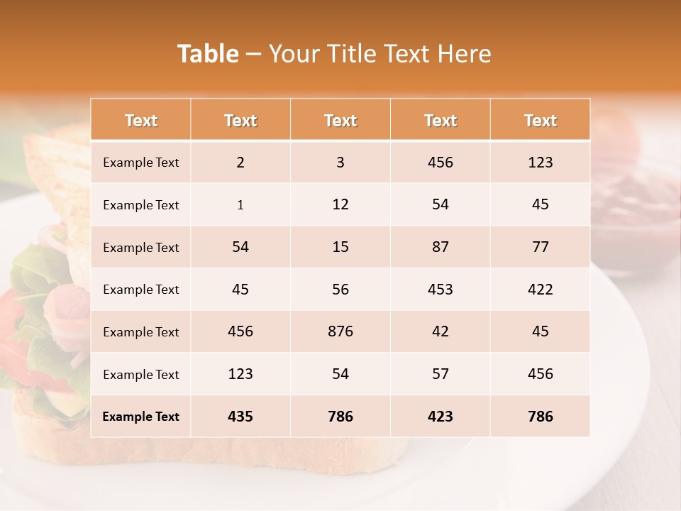 Sandwich Toast Vegetable Grilled PowerPoint Template