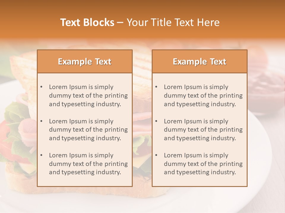 Sandwich Toast Vegetable Grilled PowerPoint Template