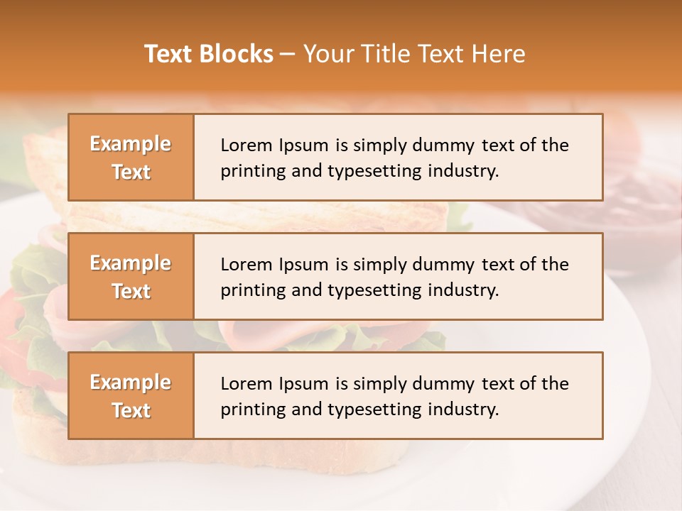 Sandwich Toast Vegetable Grilled PowerPoint Template