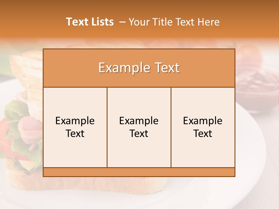 Sandwich Toast Vegetable Grilled PowerPoint Template