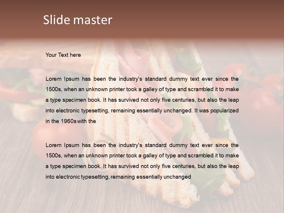 Tomato Bacon Grill PowerPoint Template