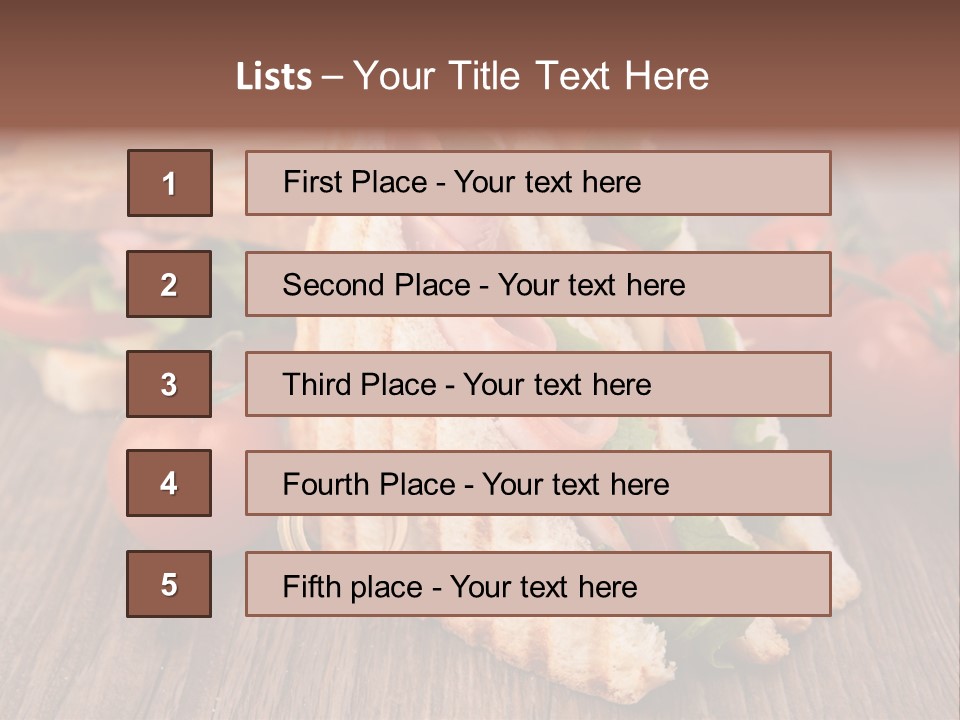 Tomato Bacon Grill PowerPoint Template