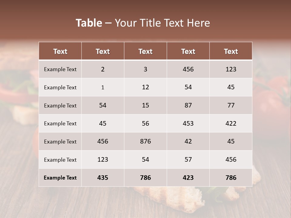 Tomato Bacon Grill PowerPoint Template