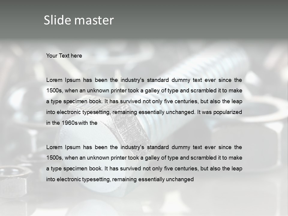 Chrome Background Work PowerPoint Template