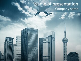 Background Transport Airliner PowerPoint Template