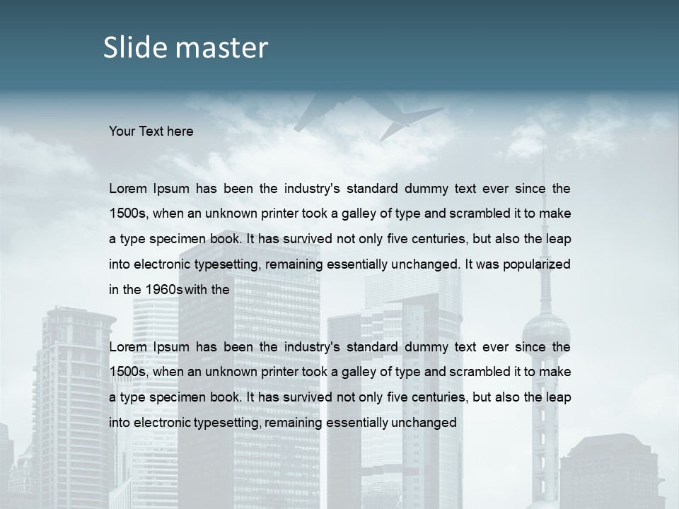 Background Transport Airliner PowerPoint Template