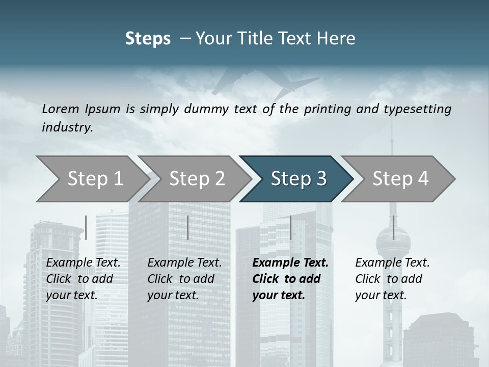Background Transport Airliner PowerPoint Template