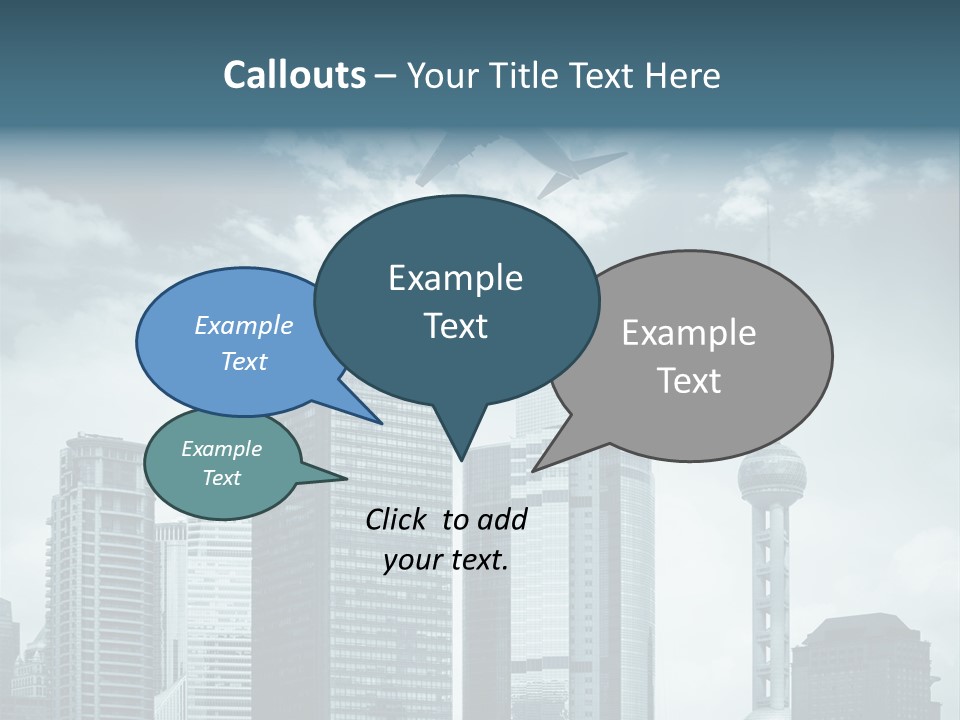 Background Transport Airliner PowerPoint Template