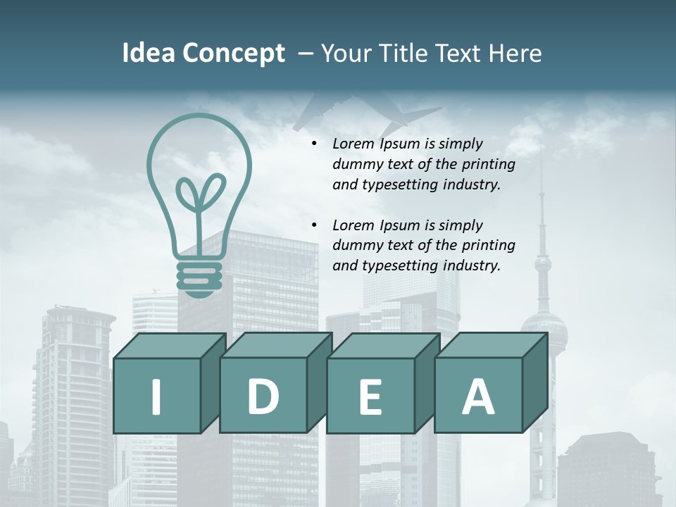 Background Transport Airliner PowerPoint Template