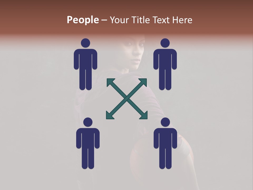 Basketball Player Teenage Ethnic PowerPoint Template