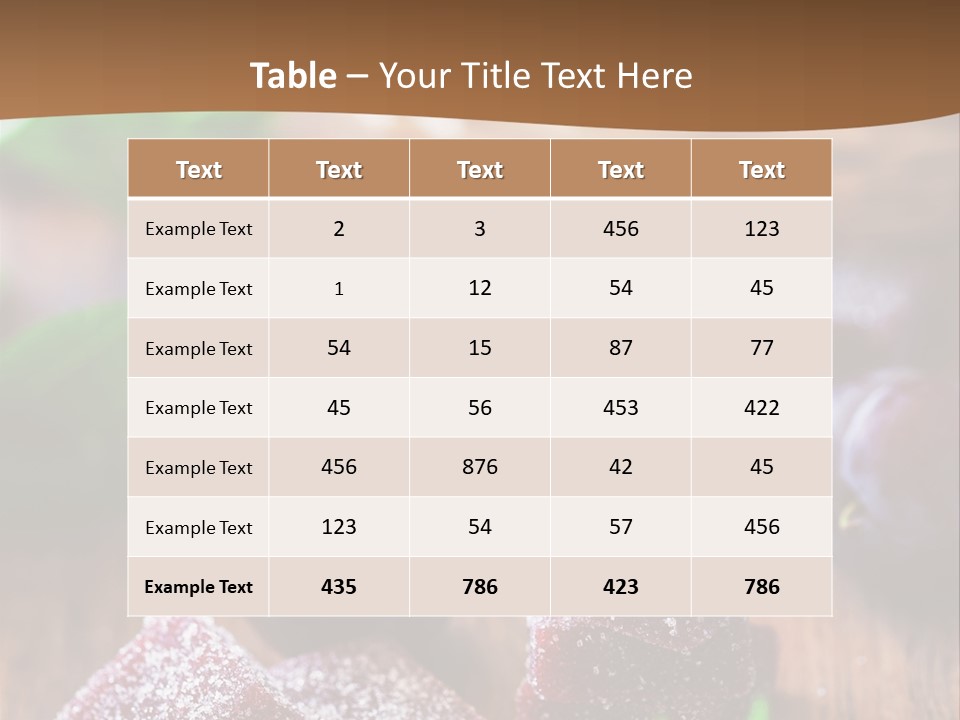 Homemade Gourmet Closeup PowerPoint Template