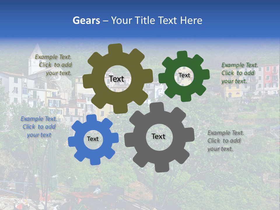 Harbour Sea Mountain PowerPoint Template