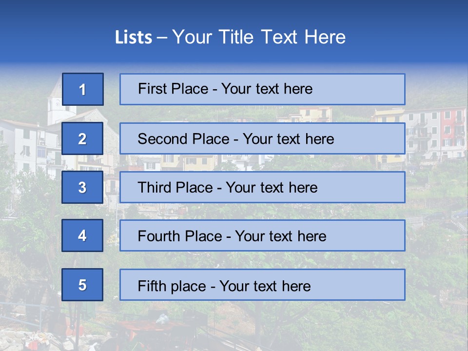 Harbour Sea Mountain PowerPoint Template