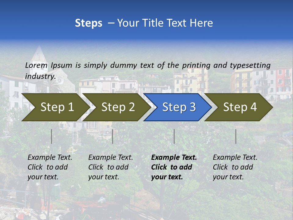 Harbour Sea Mountain PowerPoint Template
