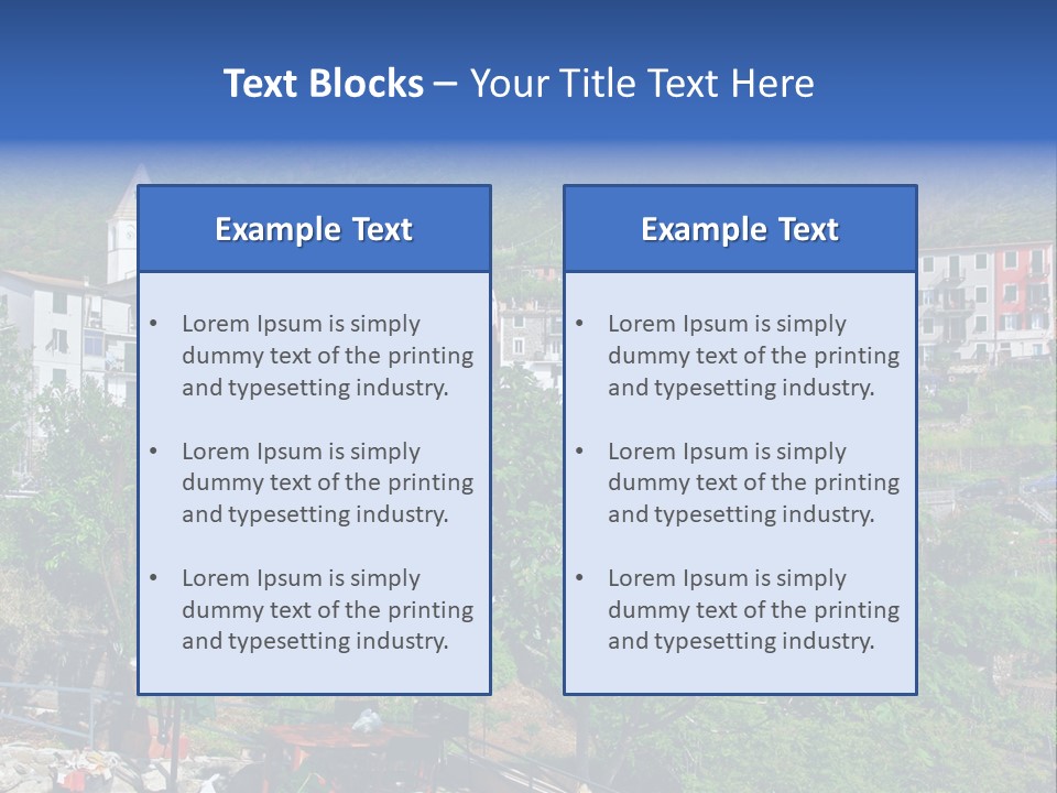 Harbour Sea Mountain PowerPoint Template