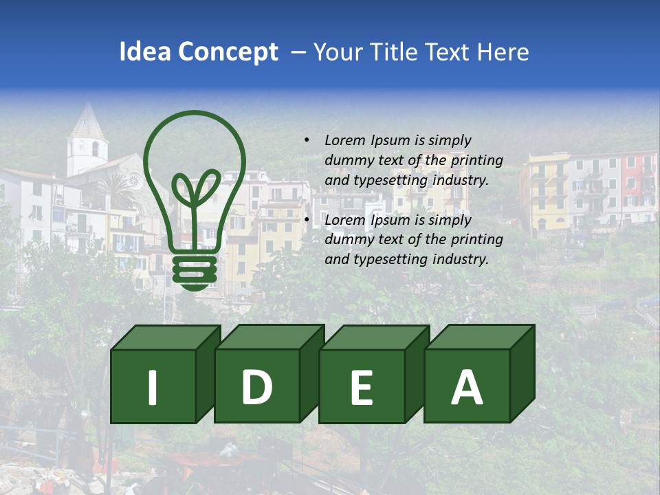 Harbour Sea Mountain PowerPoint Template