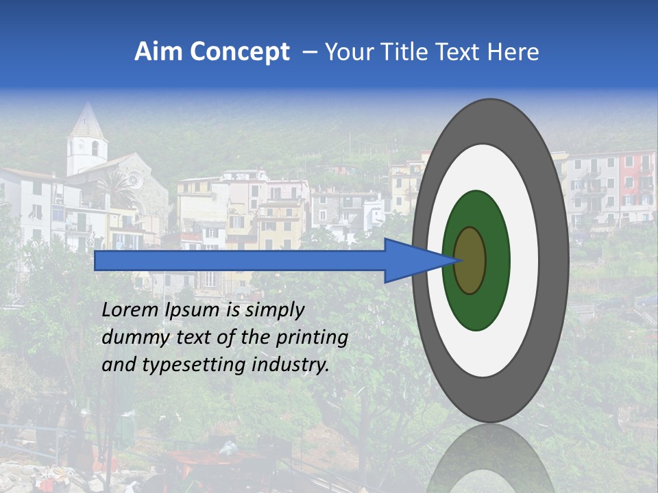 Harbour Sea Mountain PowerPoint Template