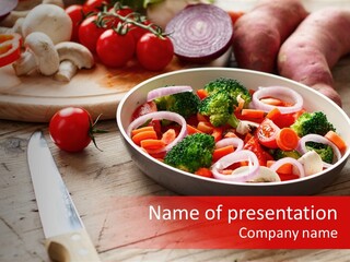 Table Cooking Cutting PowerPoint Template