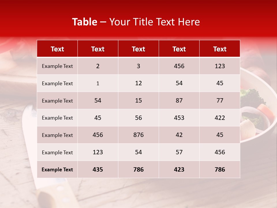Table Cooking Cutting PowerPoint Template