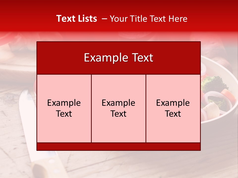 Table Cooking Cutting PowerPoint Template