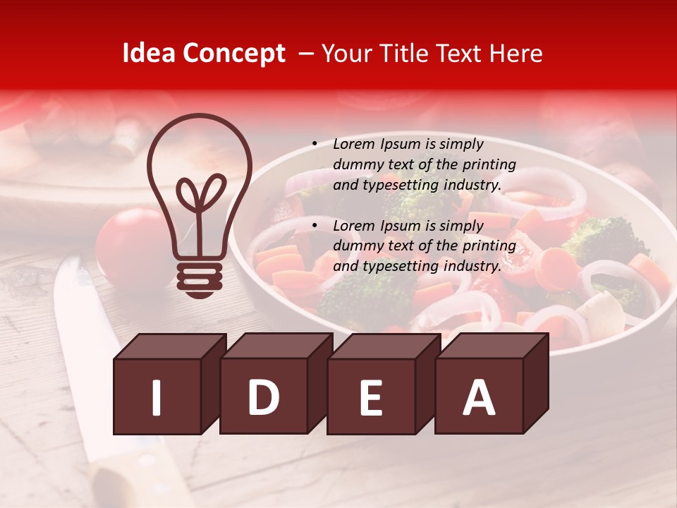 Table Cooking Cutting PowerPoint Template