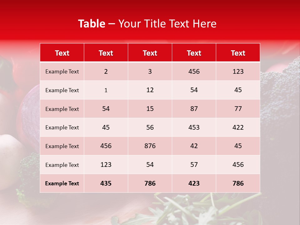 Close Up Food Horizontal PowerPoint Template
