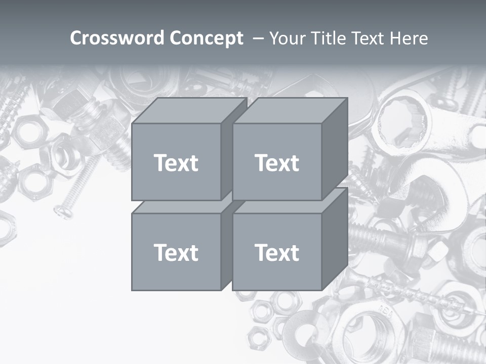 Bolt Hand Tool Metallic PowerPoint Template