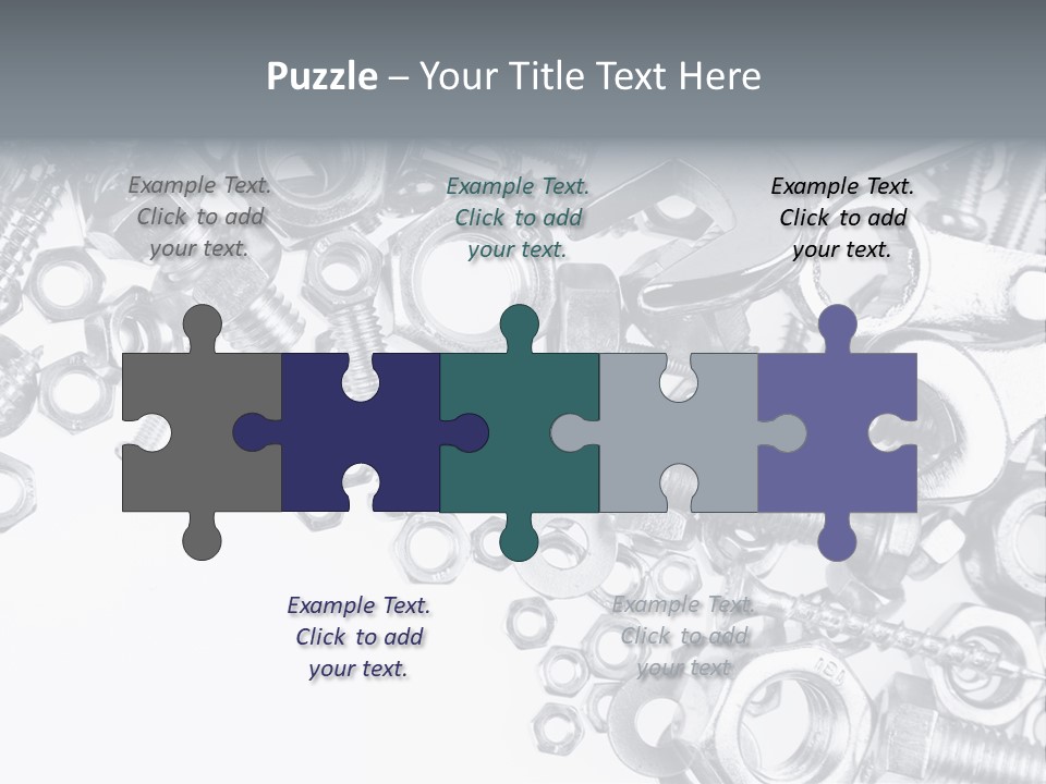 Bolt Hand Tool Metallic PowerPoint Template