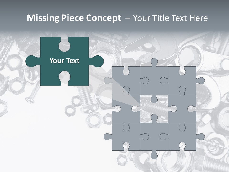 Bolt Hand Tool Metallic PowerPoint Template