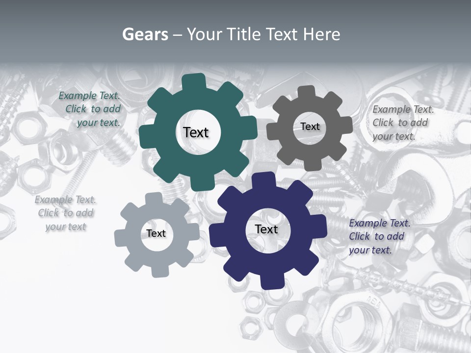 Bolt Hand Tool Metallic PowerPoint Template