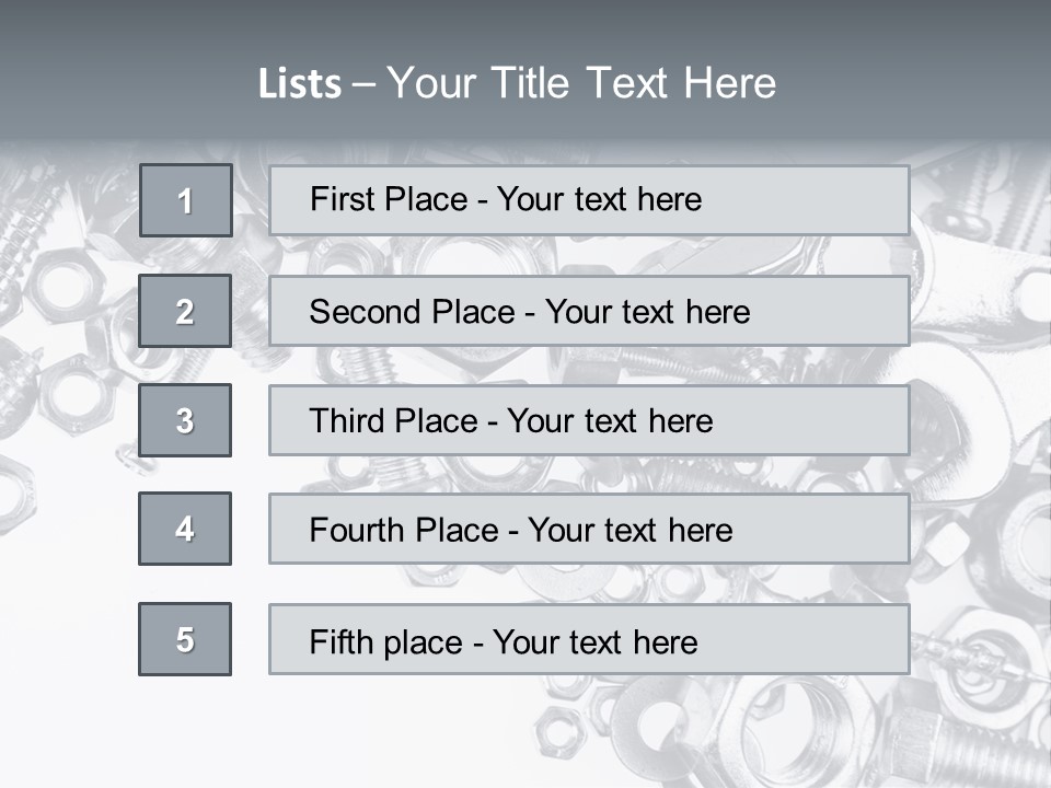 Bolt Hand Tool Metallic PowerPoint Template