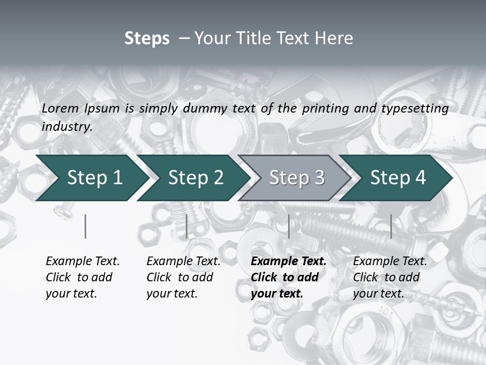 Bolt Hand Tool Metallic PowerPoint Template