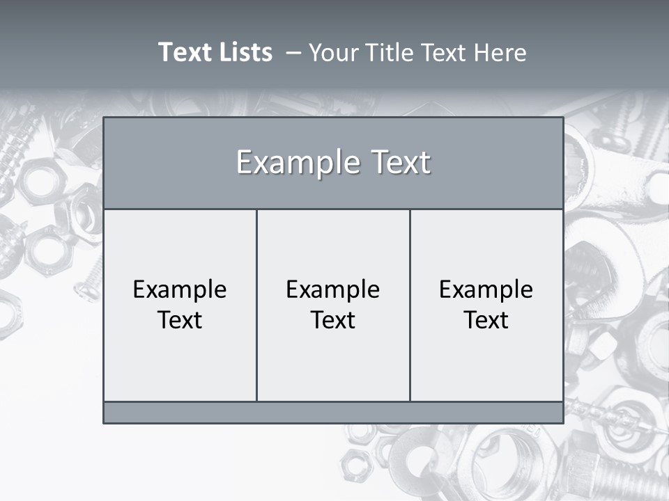 Bolt Hand Tool Metallic PowerPoint Template