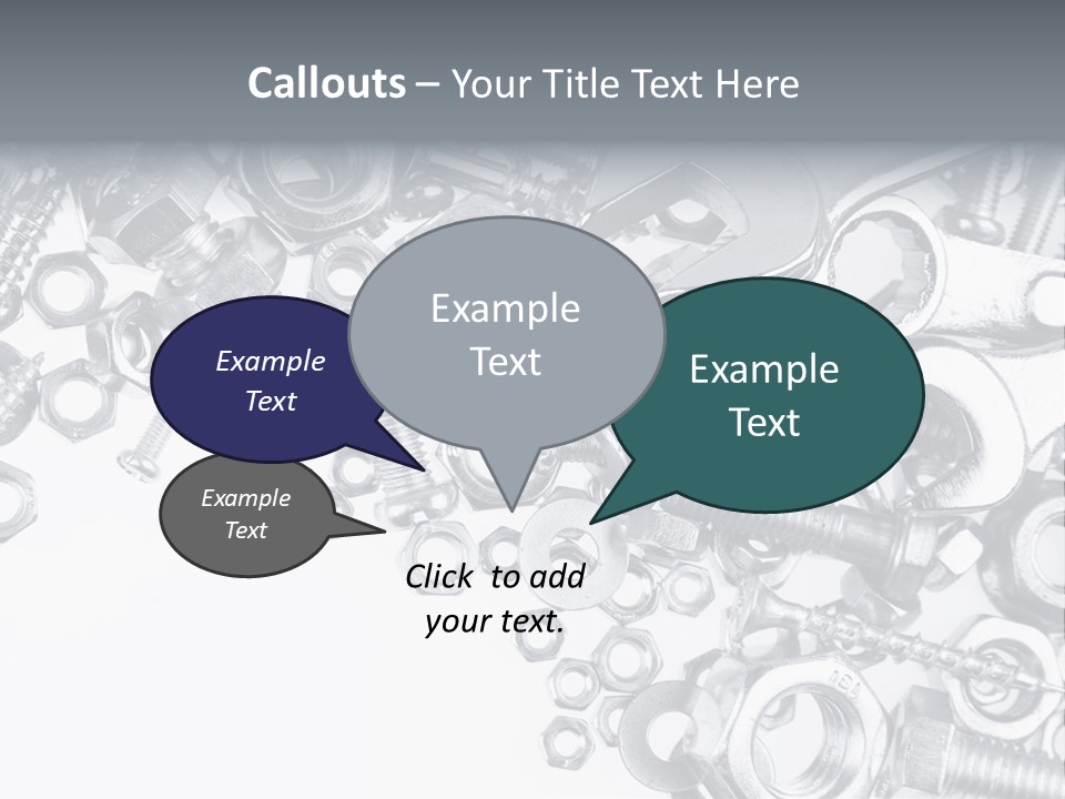 Bolt Hand Tool Metallic PowerPoint Template
