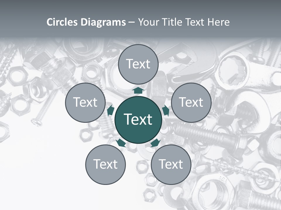 Bolt Hand Tool Metallic PowerPoint Template