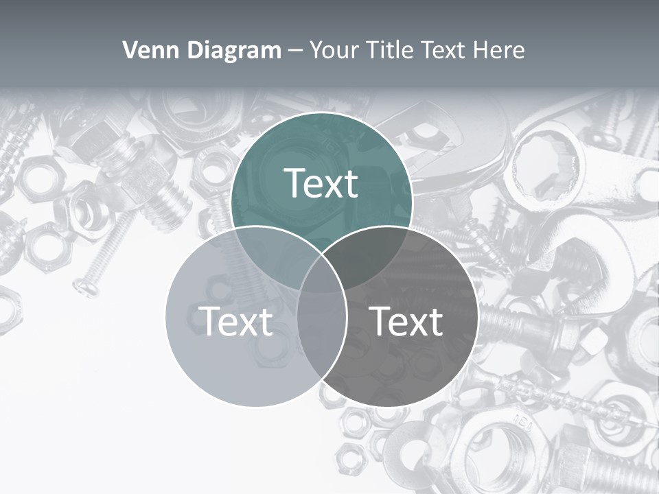 Bolt Hand Tool Metallic PowerPoint Template