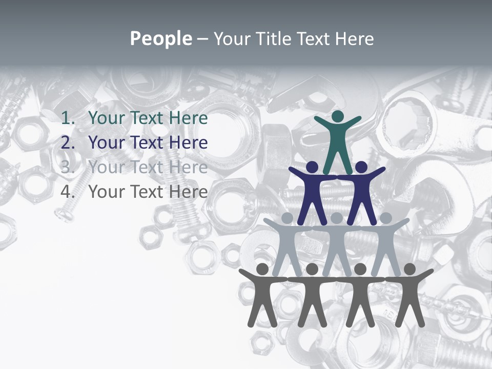 Bolt Hand Tool Metallic PowerPoint Template