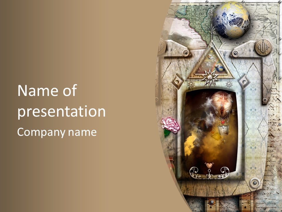 Manuscript Imagination Aged PowerPoint Template