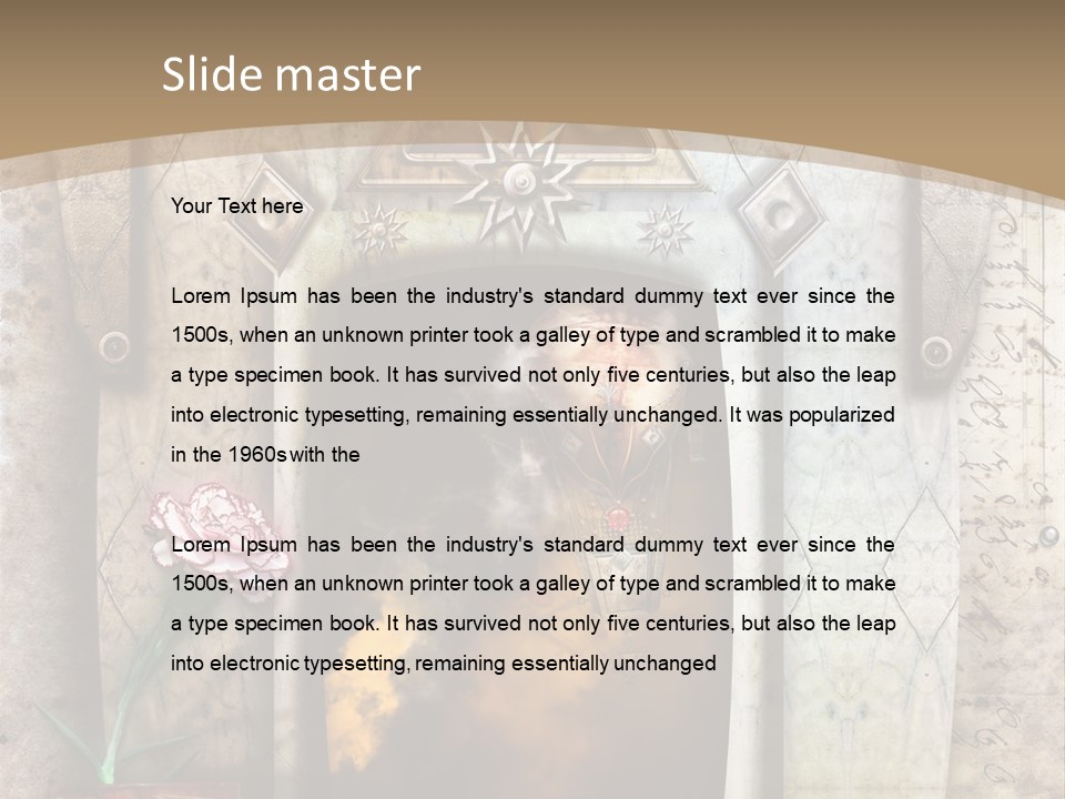 Manuscript Imagination Aged PowerPoint Template