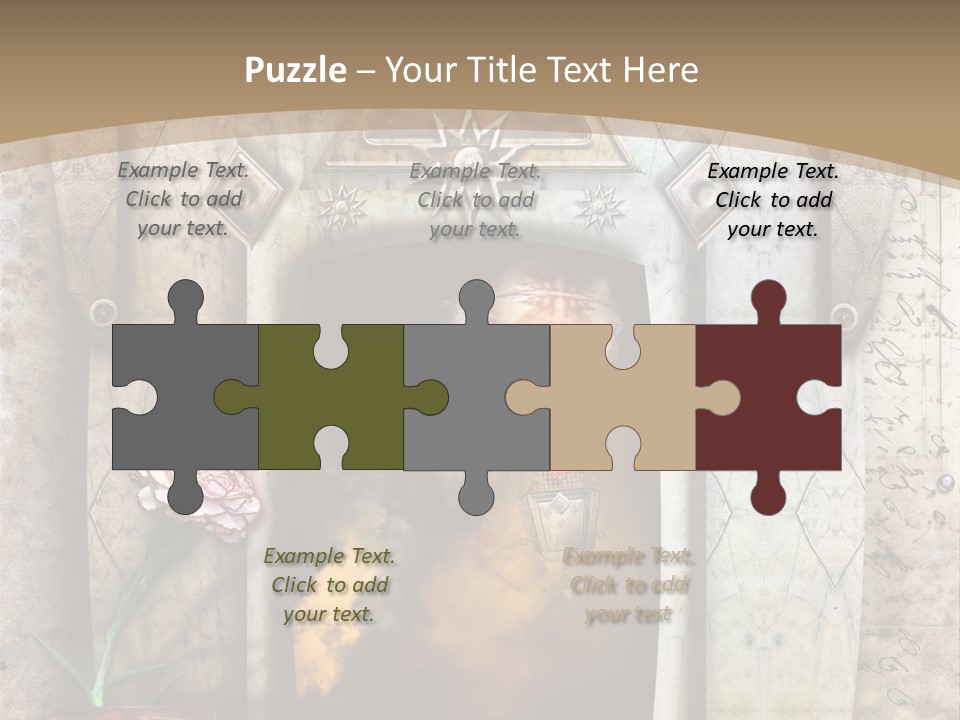 Manuscript Imagination Aged PowerPoint Template