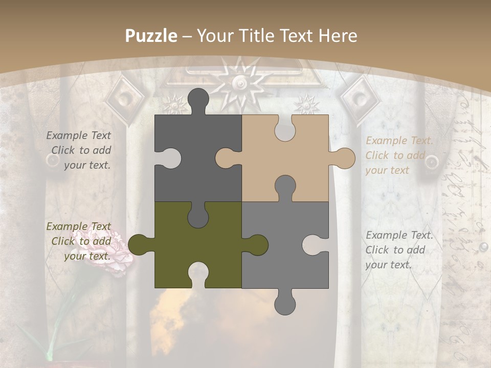 Manuscript Imagination Aged PowerPoint Template