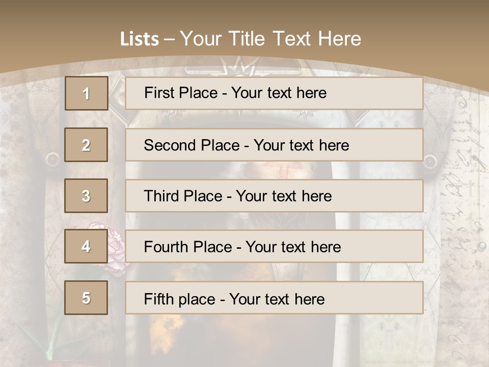 Manuscript Imagination Aged PowerPoint Template