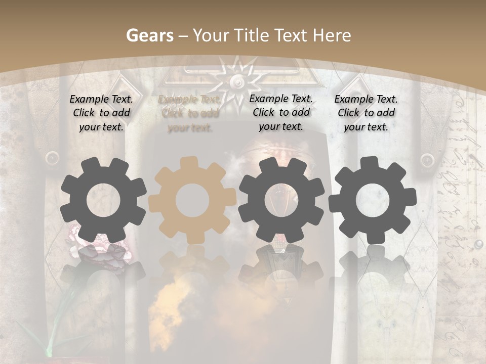 Manuscript Imagination Aged PowerPoint Template