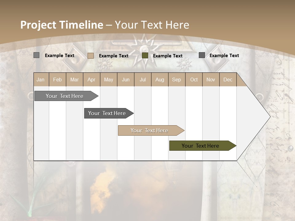 Manuscript Imagination Aged PowerPoint Template