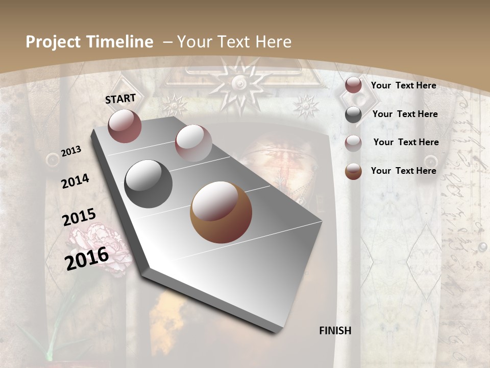 Manuscript Imagination Aged PowerPoint Template