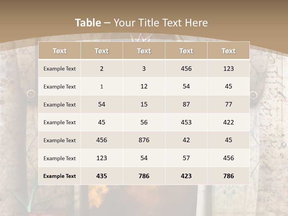 Manuscript Imagination Aged PowerPoint Template
