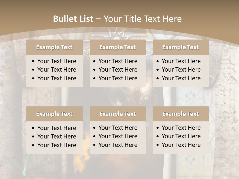 Manuscript Imagination Aged PowerPoint Template