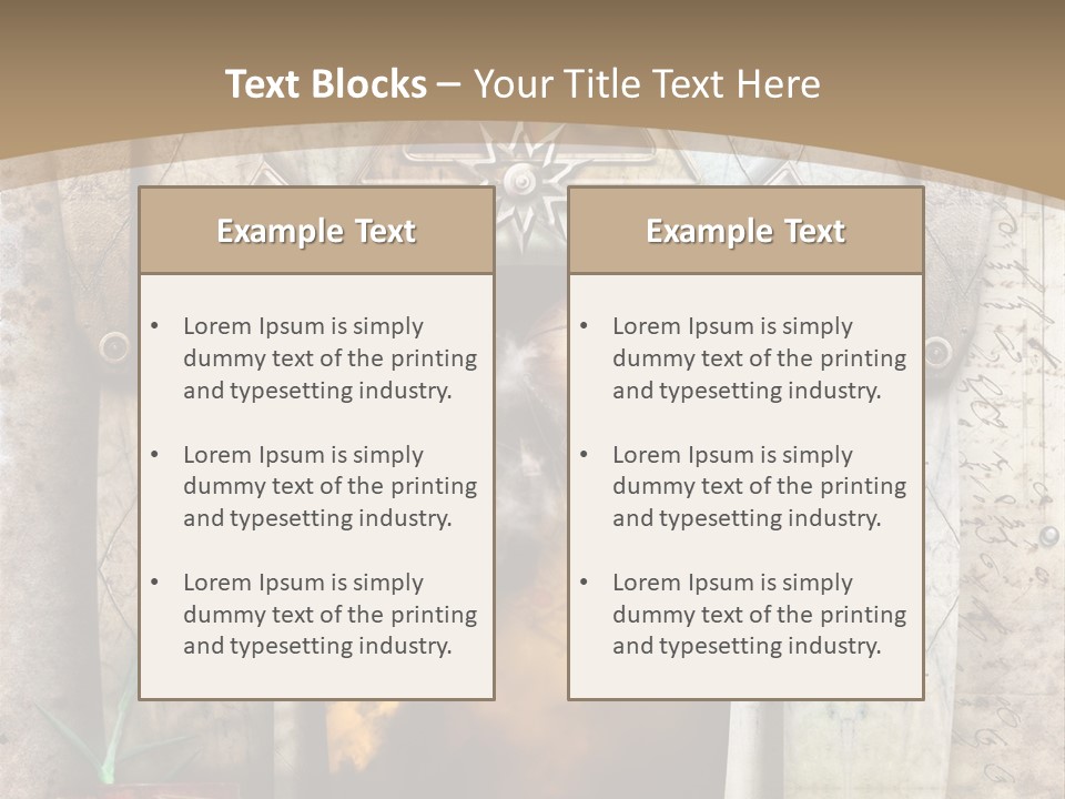 Manuscript Imagination Aged PowerPoint Template